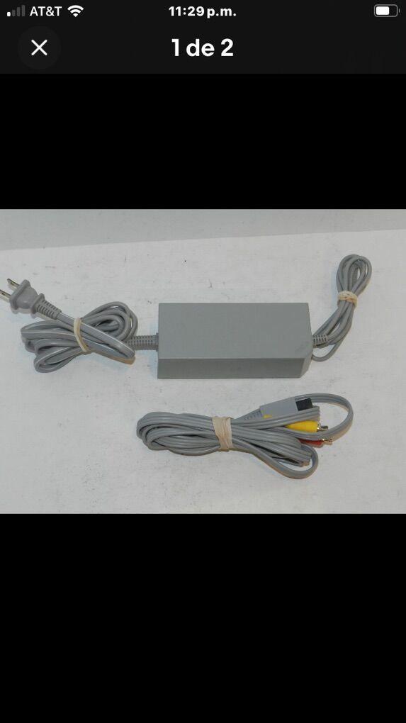 Wii Console Power Cord & AV Cables