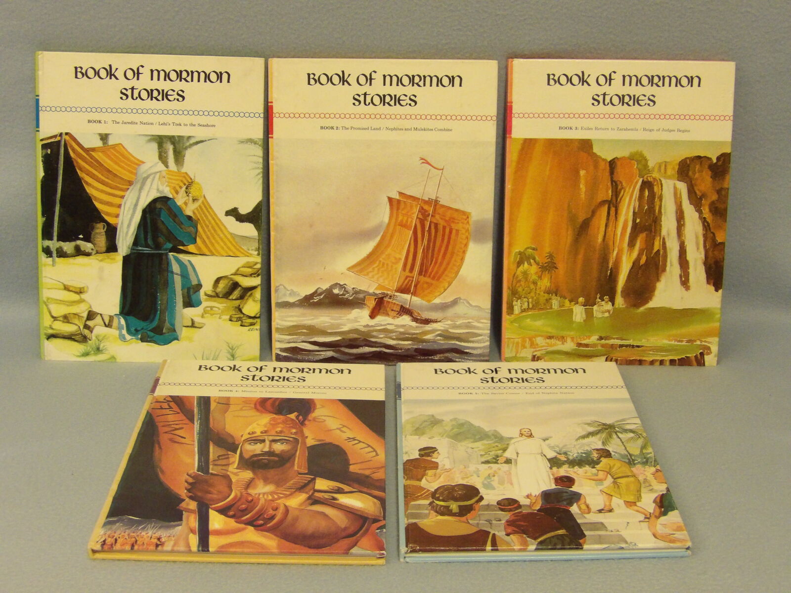 Vintage Illustrated Book of Mormon Stories - Complete Book Set 1-5