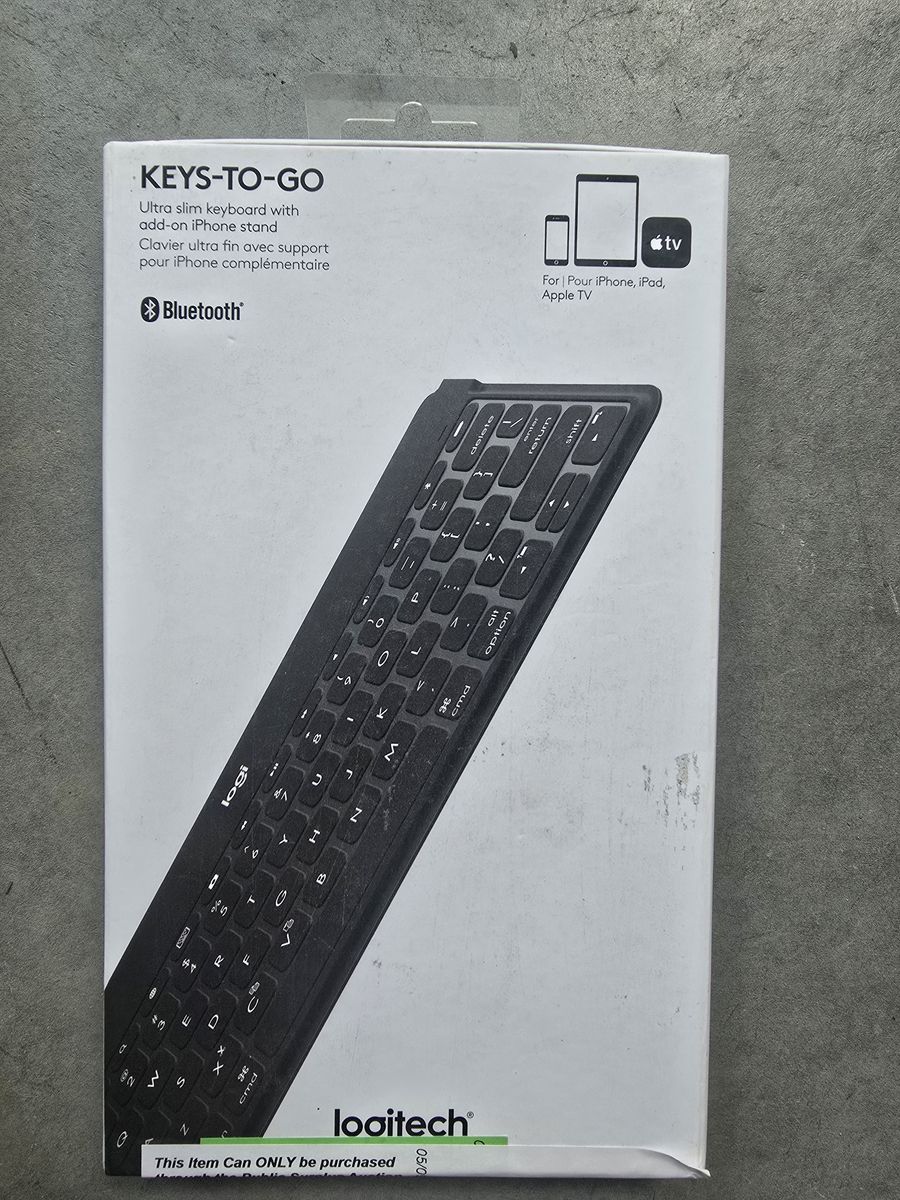Logitech 920-006701 Keys-to-go Apple iPad, iPhone, Apple TV Portable...