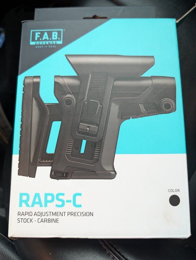 F.A.B. Defense RAPS-C Rapid Adjustment Precision Stock - Carbine Black, New