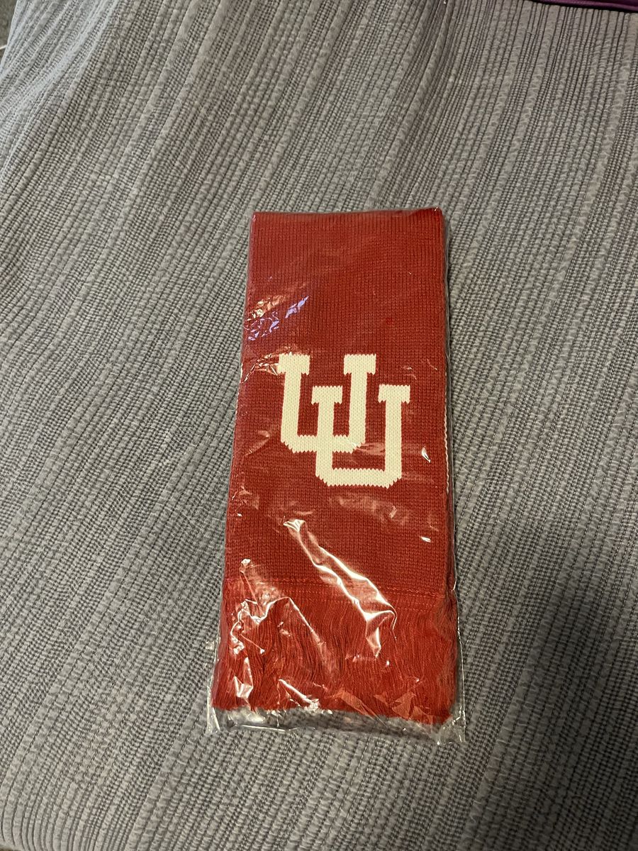 U of U Red Knit Scarf - New with Tags, Fan Apparel