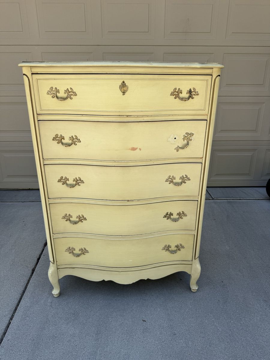 French Provisional Tall Solid Wood Dresser