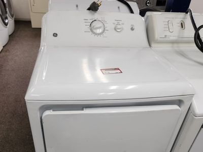 GE White Electric Front-Load Dryer - Used Condition