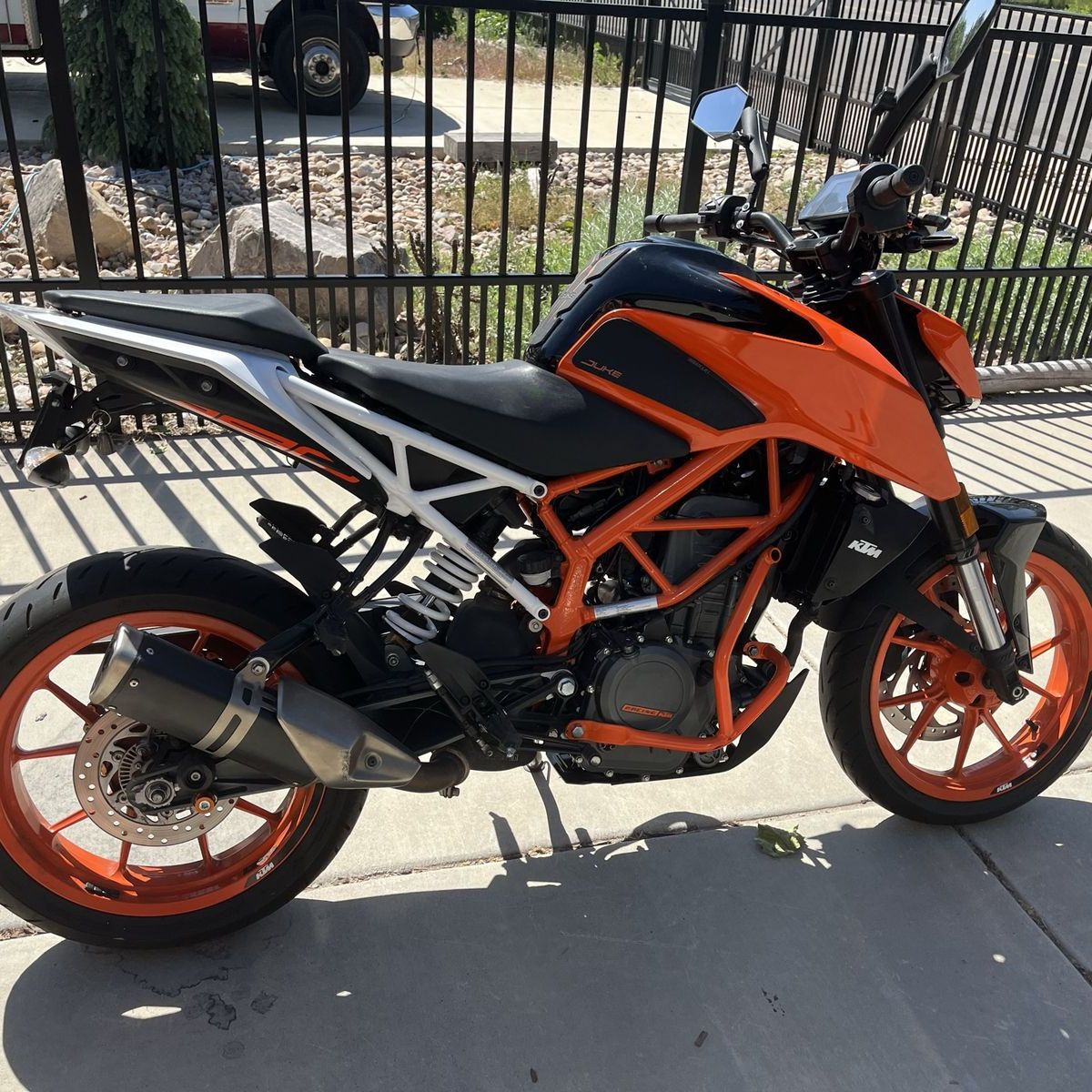 2017 KTM Duke 390 with saddle bags