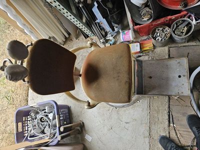 old dentist barber asylum chair
