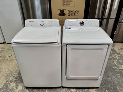 SAMSUNG WASHER AND DRYER SET WITH WARRANTY