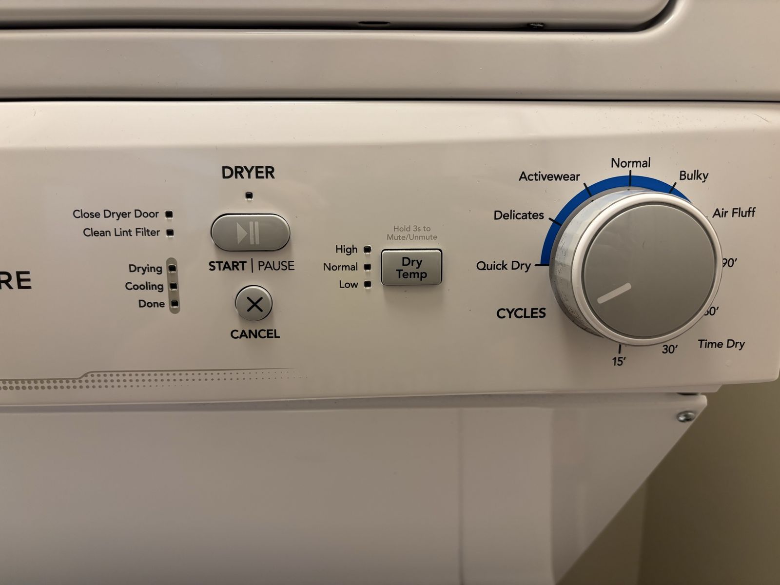 Frigidaire Stackable Washer & Dryer
