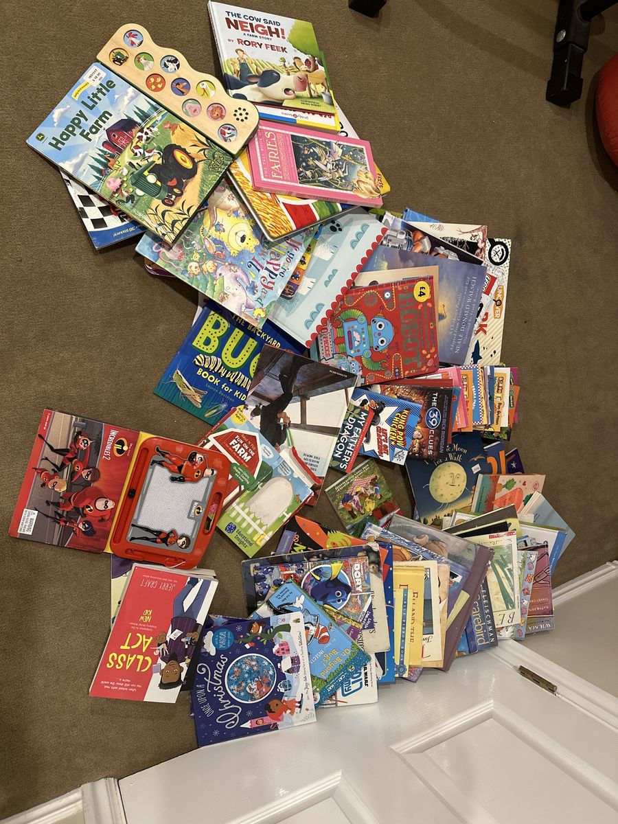 Large Lot of Kids' Books: Board Books, Picture Books, Early Readers, Activity Books - 50+ Books