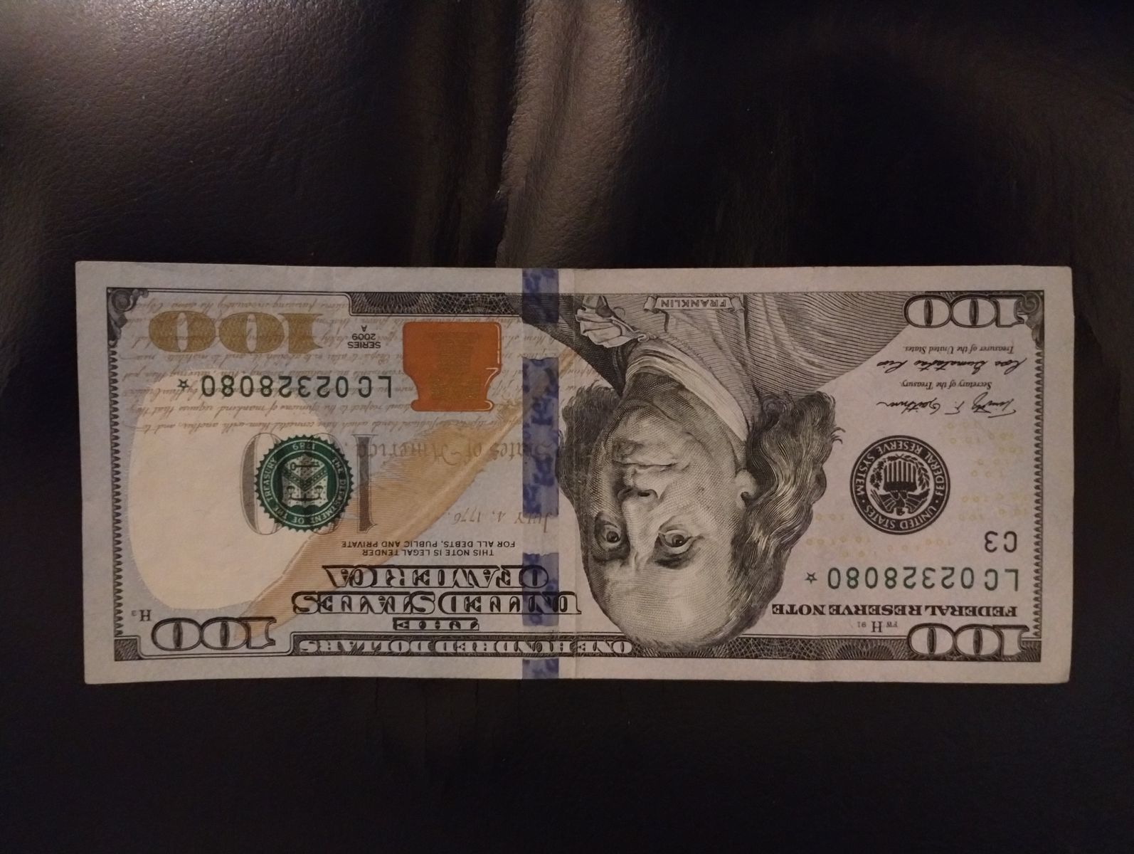 U.S. Money. 100 dollar Star Note. Beginning with 0 and ending with 8080.