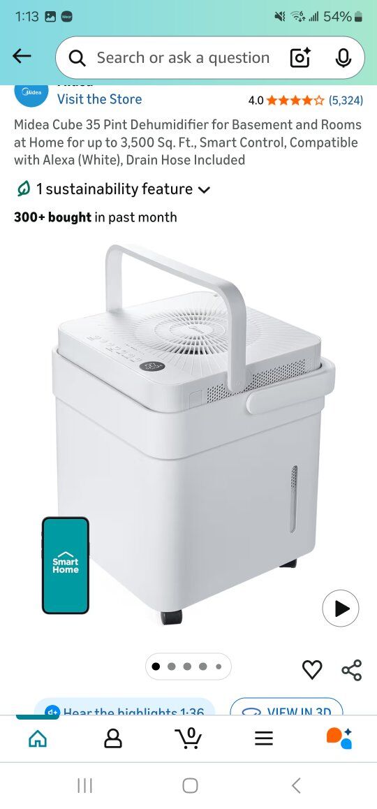 Dehumidifier 3500 sqf NEW