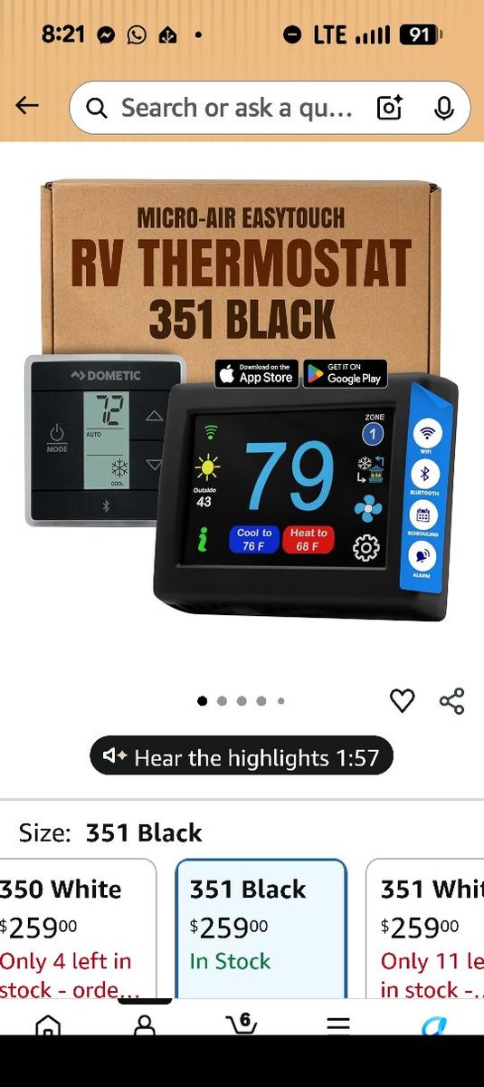 Micro Air thermostat 351