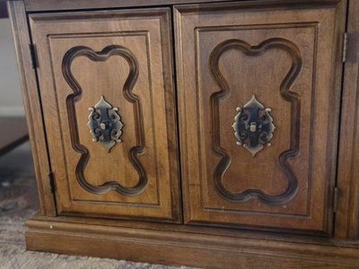 Cabinet with Brass Hardware -