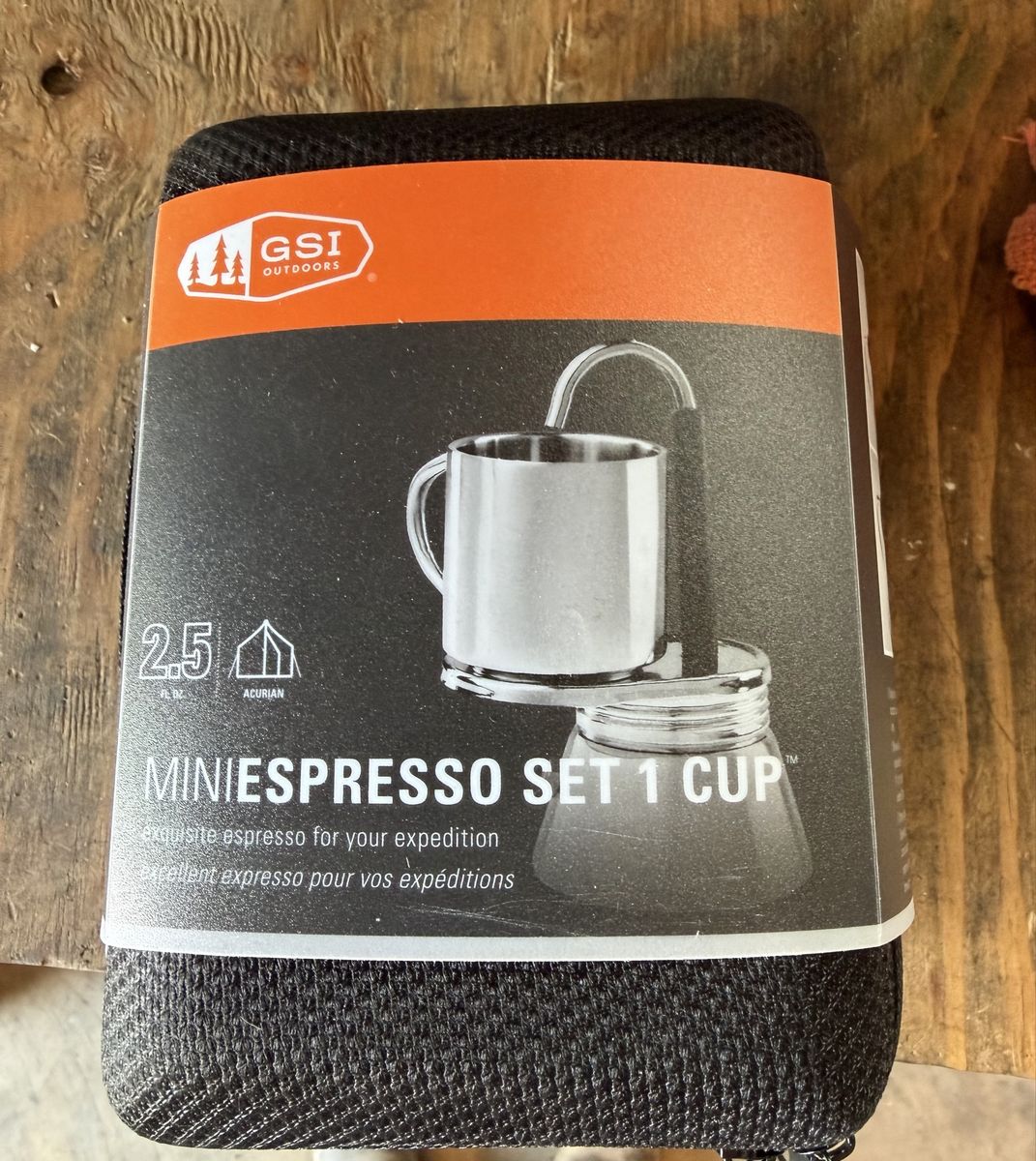 GSI Outdoors MiniEspresso Set 1 Cup - Compact Portable Coffee Maker for Camping & Travel