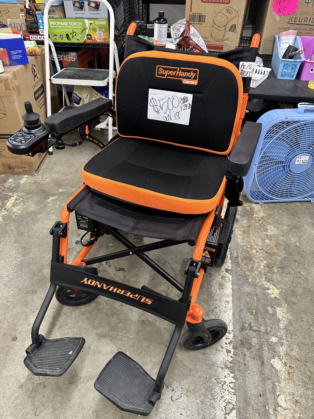 SuperHandy GoRide2 Electric Wheelchair - Compact Foldable Power Chair