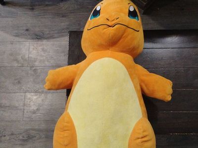 Giant 24" Pokemon Charmander Plush Stuffed Animal Toy Large Orange Yellow Blue Eyes
