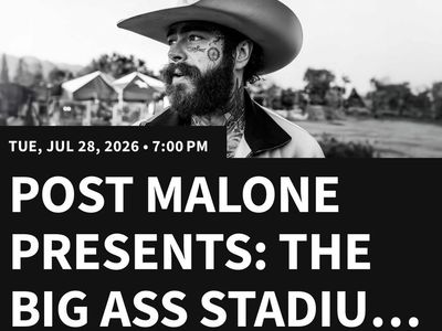 1-3 Tickets Available-Post Malone Presents: The Big Ass Stadium Show - Rice-Eccles Stadium, July 28, 2026