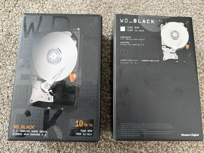 WD BLACK 10TB 7200 RPM 3.5" Hard Drive