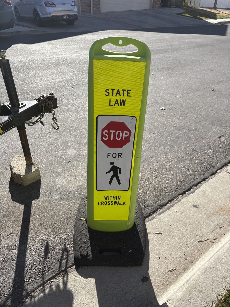 STOP for Pedestrian Crossing Sign
