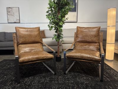 Genuine Leather Accent Chairs