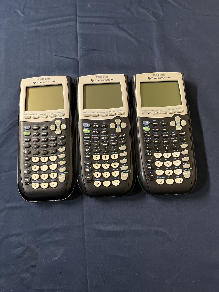 3 Texas Instruments TI-84 plus calculators
