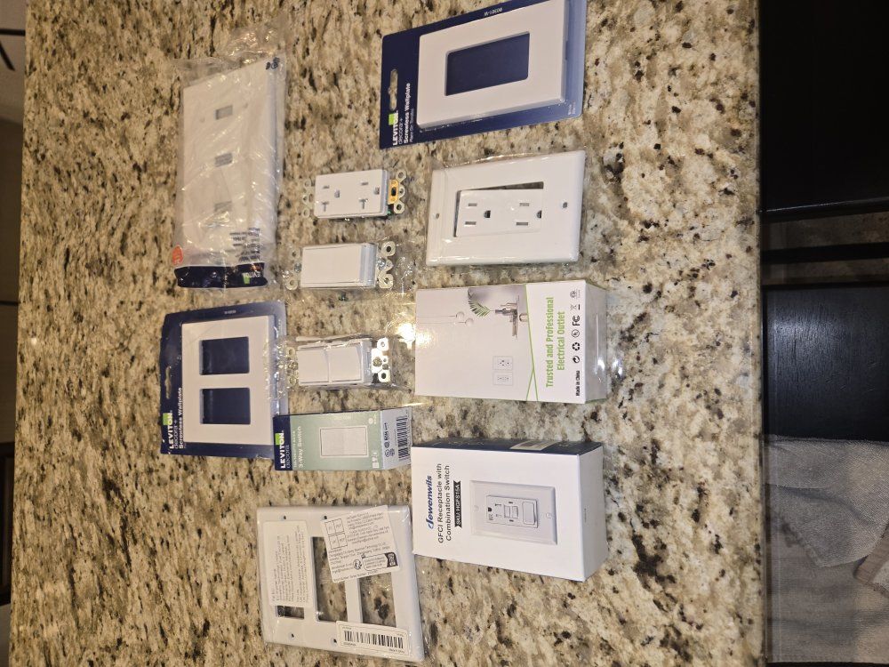 new outlets, switches, gfci, cover plates