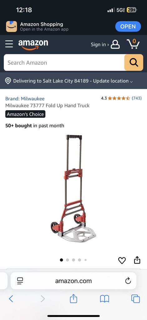 Compact, lightweight, dolly, folds up