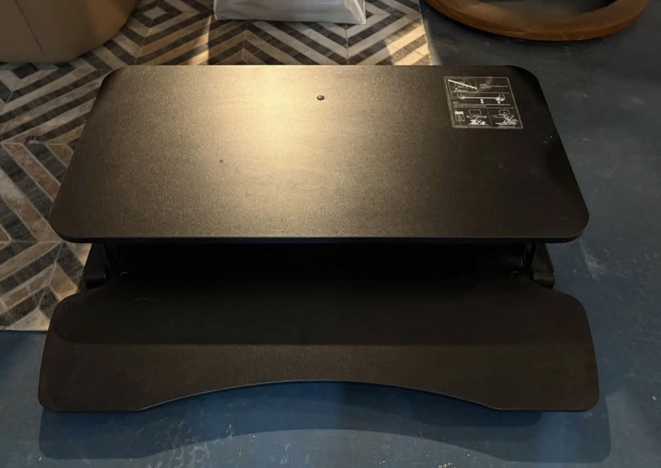 VIVO Black Adjustable Standing Desk Converter Sit-to-Stand Workstation
