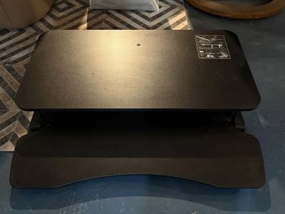 VIVO Black Adjustable Standing Desk Converter Sit-to-Stand Workstation