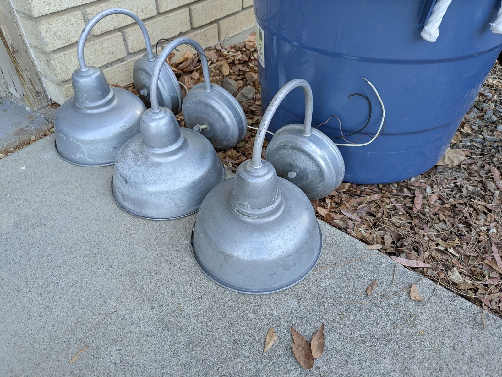 Set of 3 John Timberland Rustic Farmhouse Lights