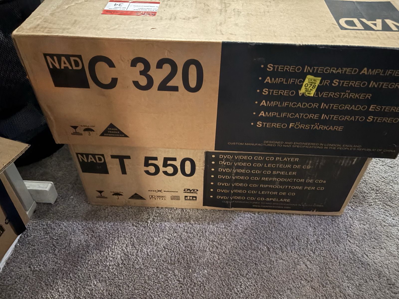 NAD cd/dvd player and integrated amplifier