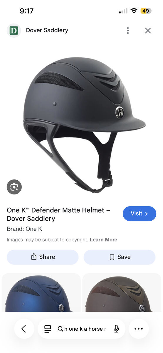 size Medium Equestrian Helmet One k