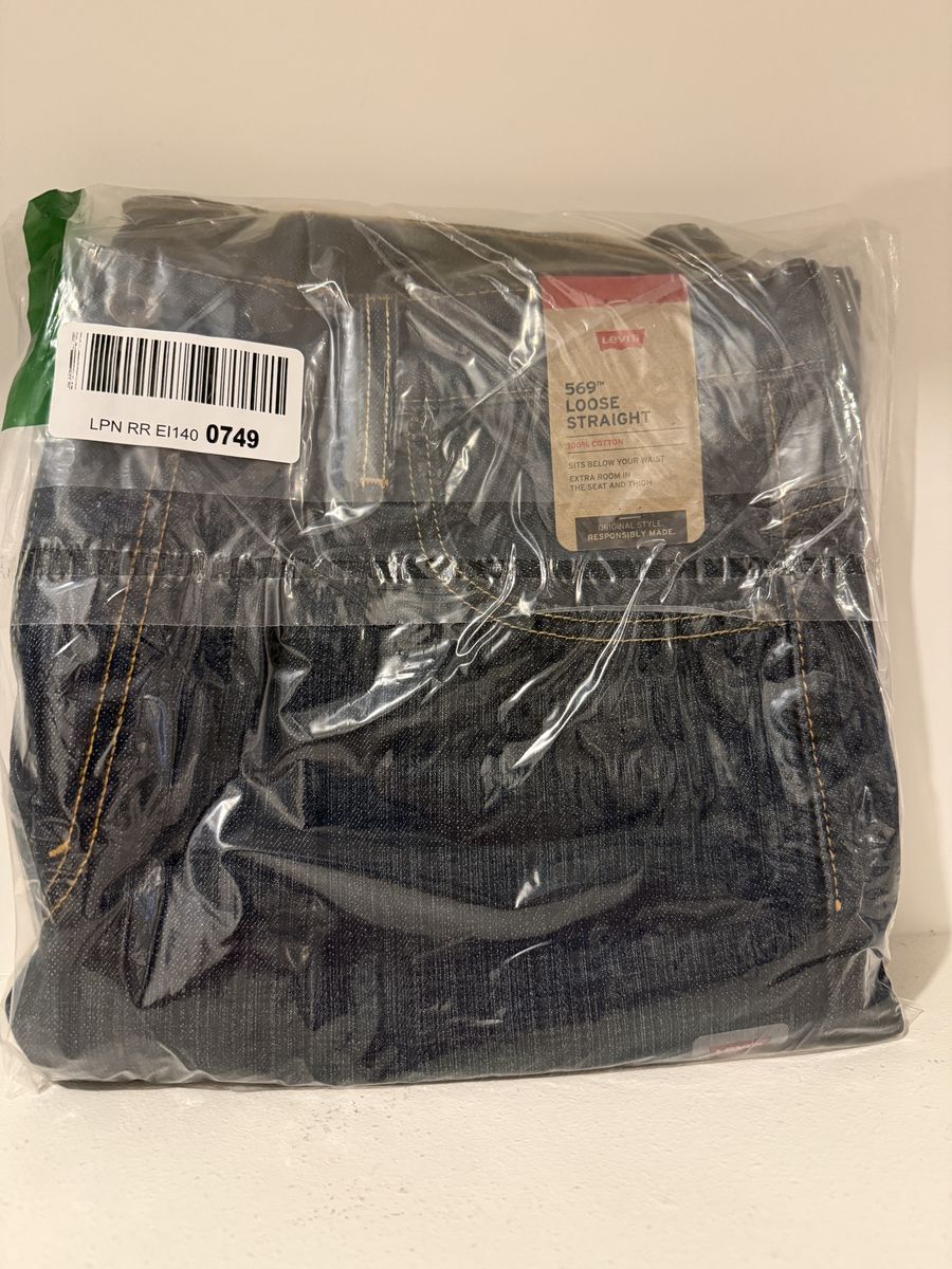 Levi's 569 Loose Straight Fit Men's Jeans 36x32 Dark Chipped
