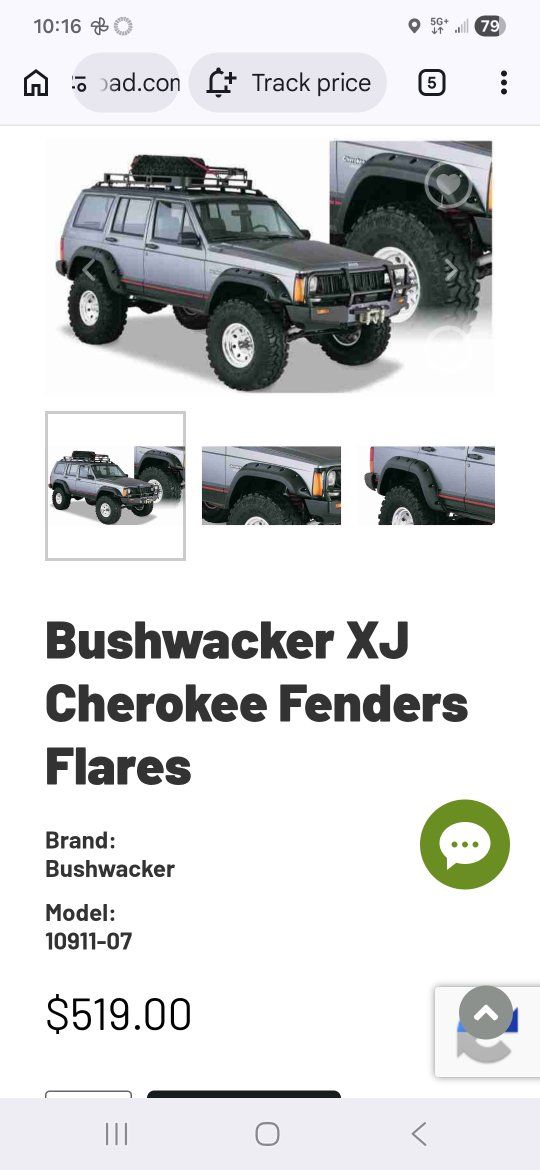 Jeep xj Bushwacker flares
