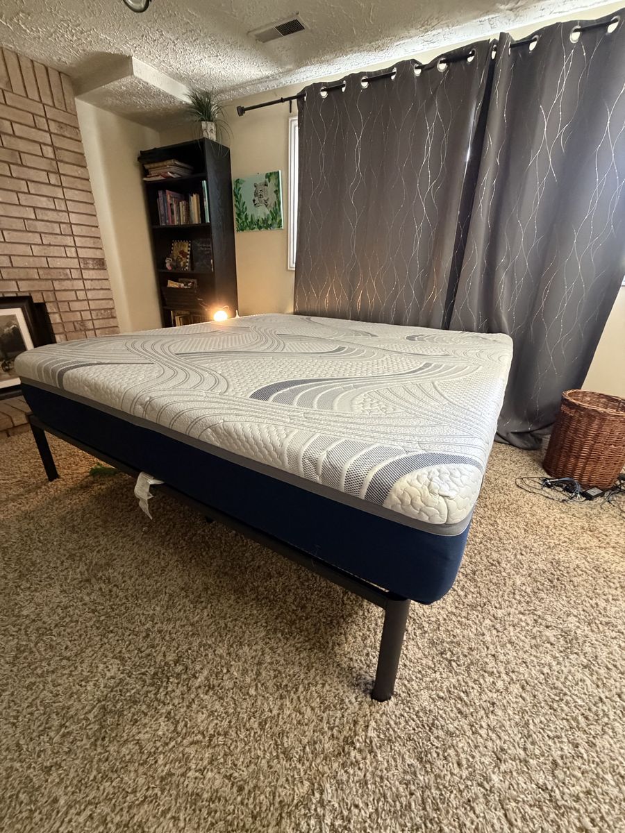 California King Bed with Mattress and Frame - Excellent Condition