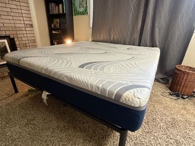 California King Bed with Mattress and Frame - Excellent Condition