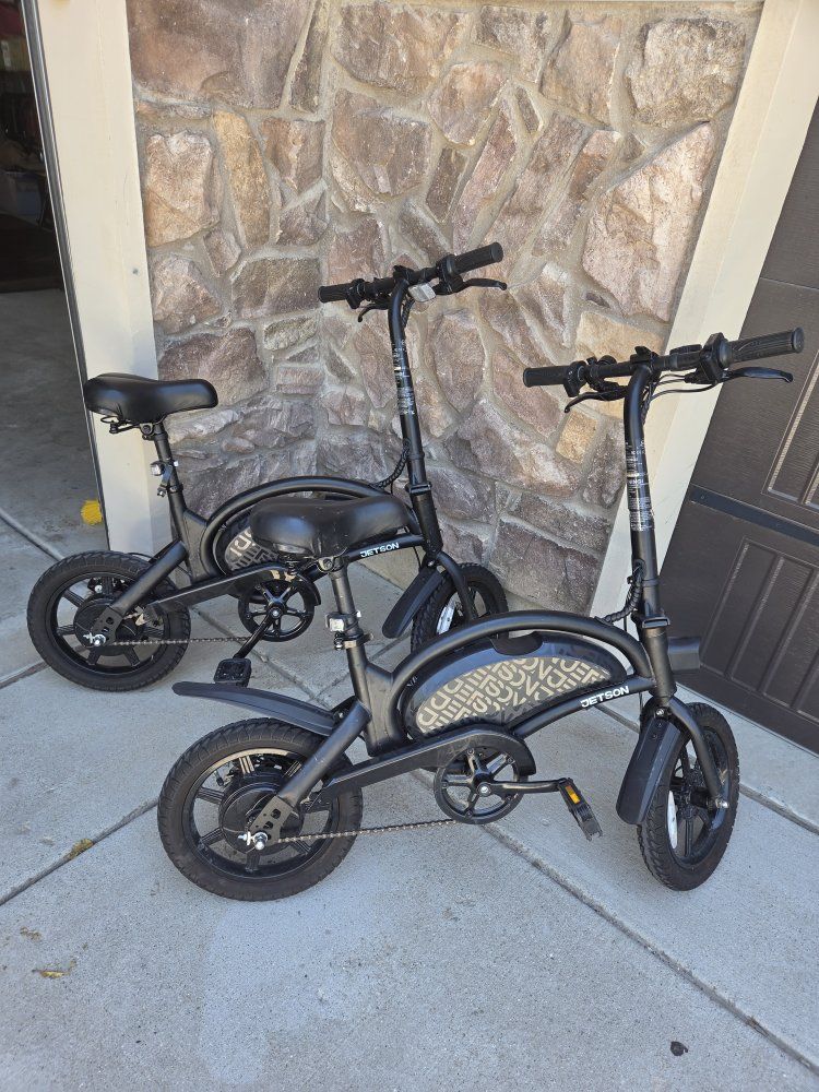 2 Jetson Bolt Folding E-Bike Electric Bicycle (Pair) - Black, Compact & Portable