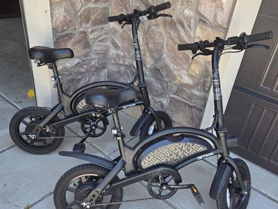 2 Jetson Bolt Folding E-Bike Electric Bicycle (Pair) - Black, Compact & Portable