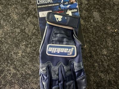 Franklin CFX Pro Full Color Chrome Series Batting Gloves Adult Medium Navy