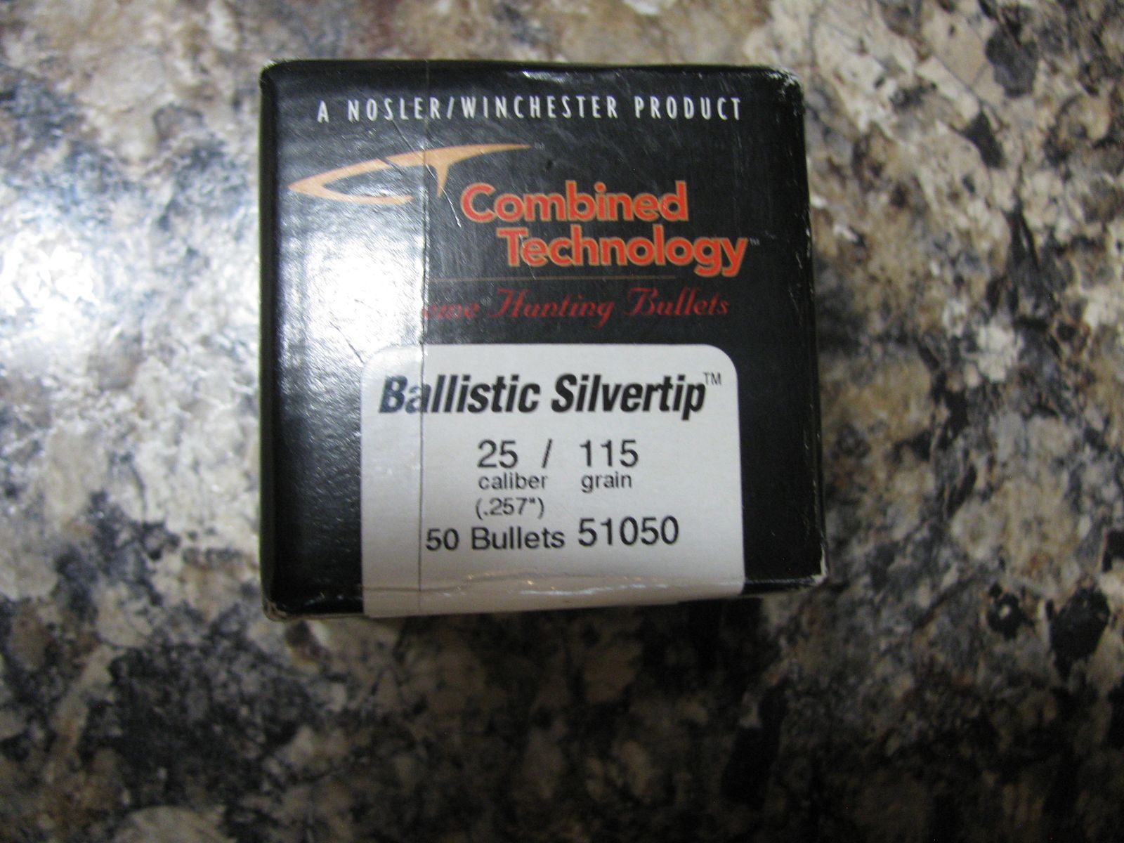 Nosler/CT #51050 25 CAl. 115 Gr. Ballistic Silvertip Bullets. (50 pcs.)