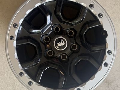 Ford Bronco 17" Black/Silver Wheel, set of 5
