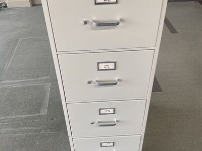 4H Deep Metal Filing Cabinet - legal, Arch Plans