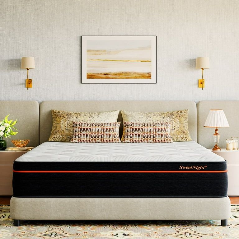Queen Sweetnight Twilighty 14" Cooling Gel Memory Foam Medium Firm Supportive Hybrid Mattress