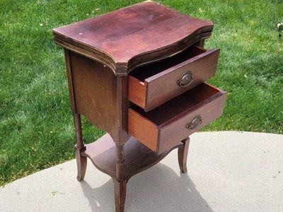 Side Table/Nightstand with 2 Drawers