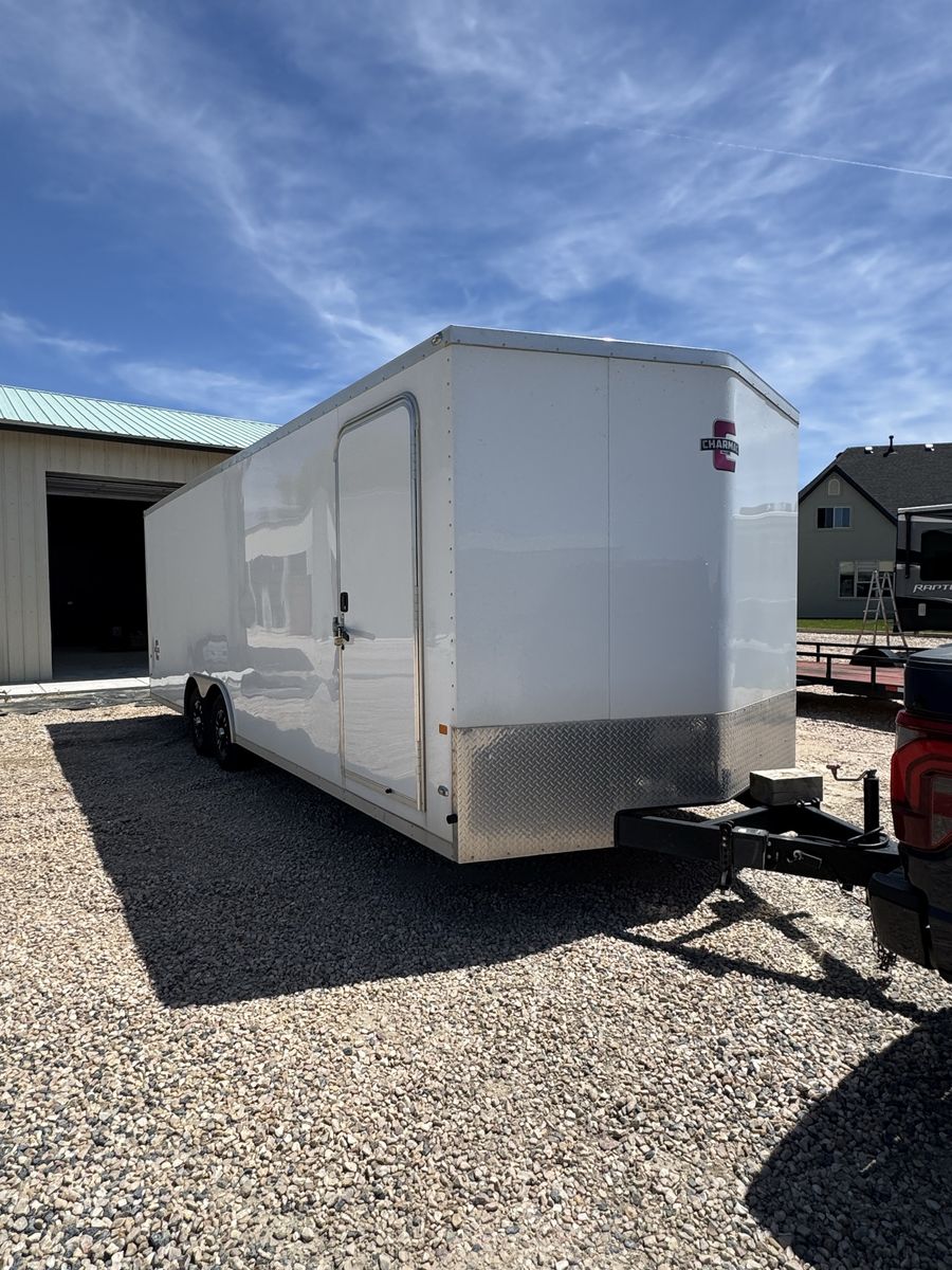2020 Charmac 24ft Enclosed Cargo Trailer - White, Excellent Condition, Dual Axle