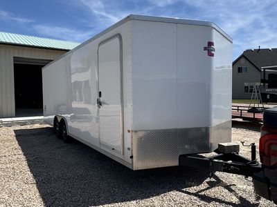 2020 Charmac 24ft Enclosed Cargo Trailer - White, Excellent Condition, Dual Axle