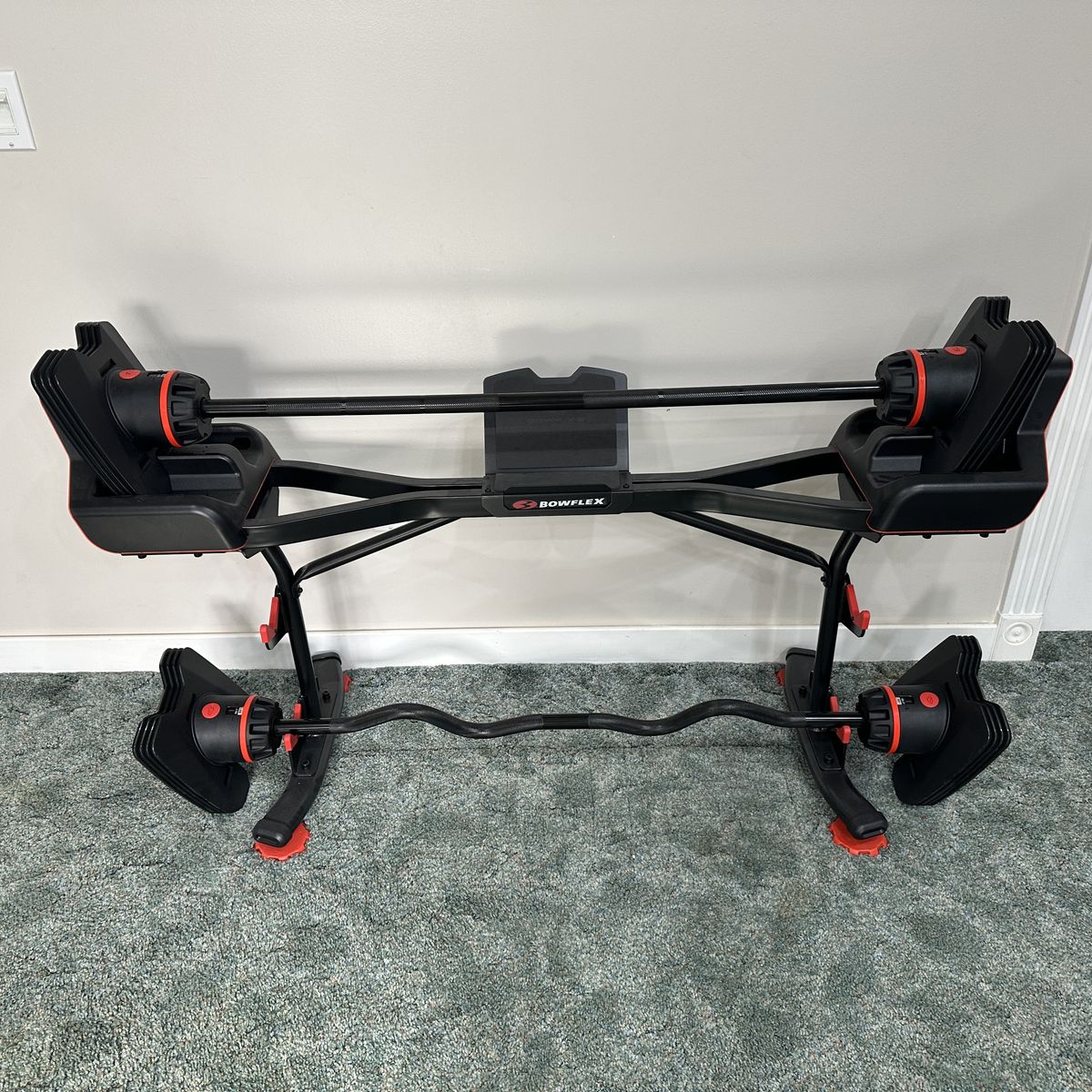 BowFlex SelectTech 2080 with Stand and Curl Bar