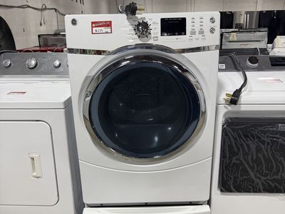 GE White Front Load Electric Dryer with Pedestal - Used, Excellent Condition