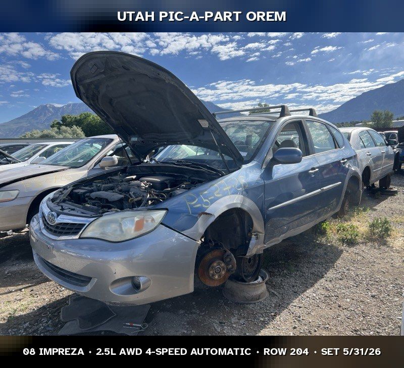 2008 Subaru Impreza Parts - UTPAP Orem