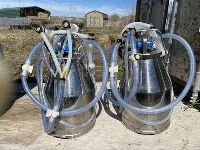 Portable Milking machine with buckets.