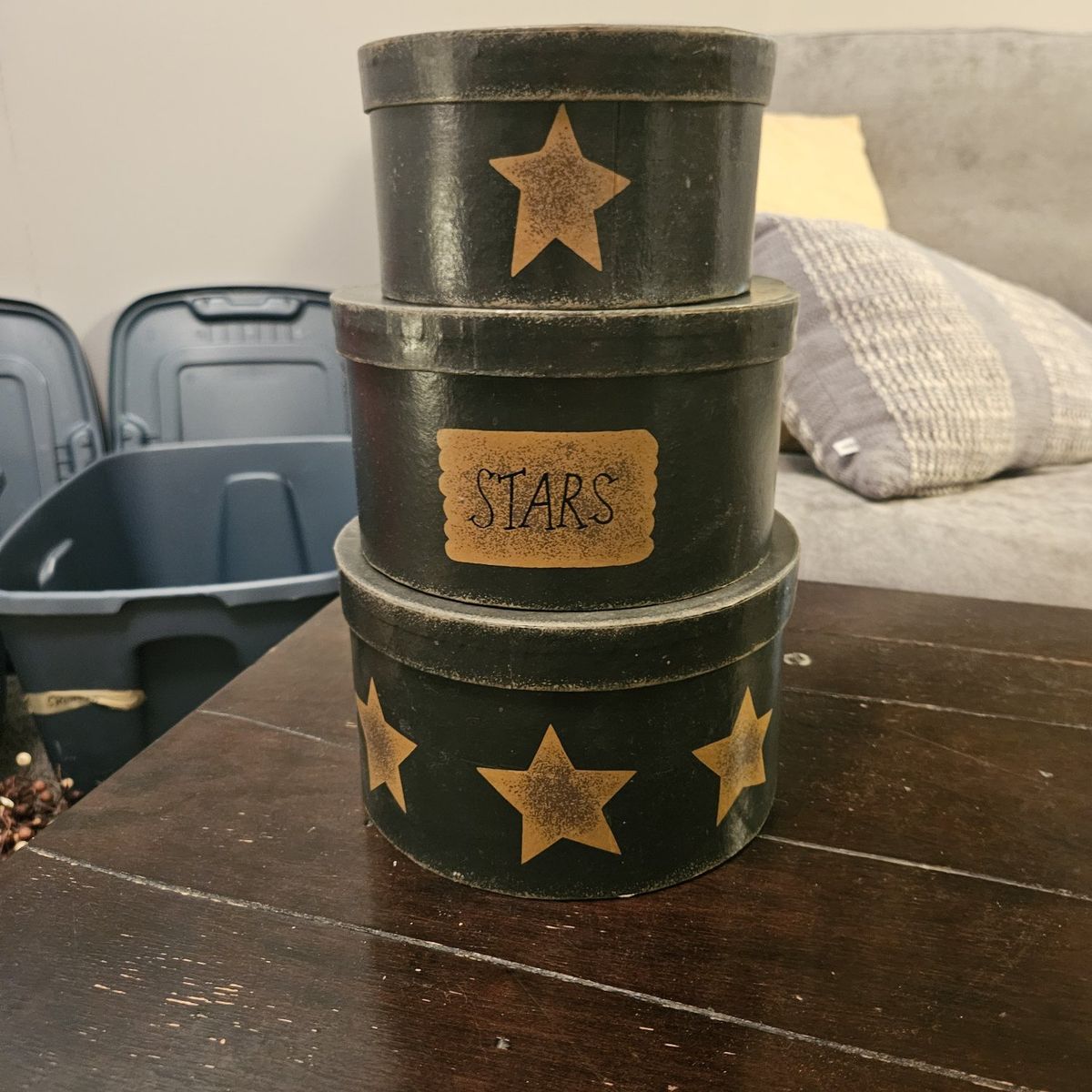 Set of 3 decorative nesting boxes